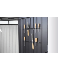PORTAUTENSILI PER CASETTA AVANTGARDE, HIGHLINE, HIGHBOARD, CONFEZIONE DA 2 UNITÀ - GRIGIO SCURO - BIOHORT. 47051